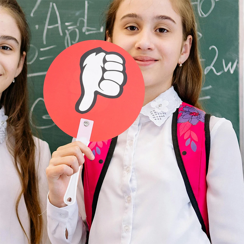 

40 Pcs Voting Paddle Class Supplies for Teachers Thumb Game Classroom Paddles Handheld