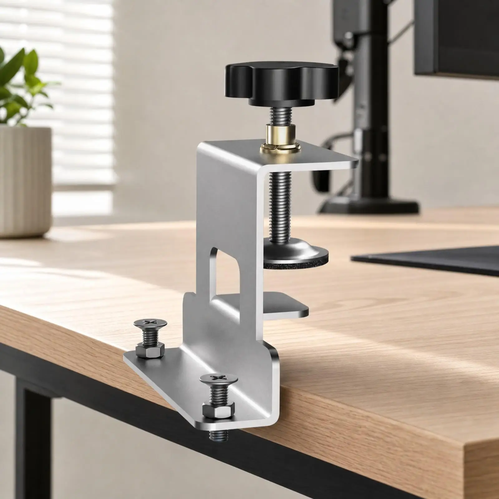 Door Mounting Helper Tool with Pressure Pad for Cabinet Installer Use in Furniture Making and Hinge Alignment Tasks