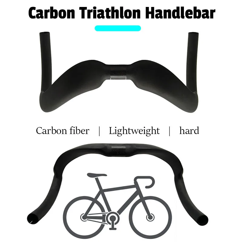 

Carbon Handlebar No Logo Bent Bar / Track Bar / Sprinter Drop Bar, Matte Finish, 31.8mm, 370/385mm, Racing Handlebars