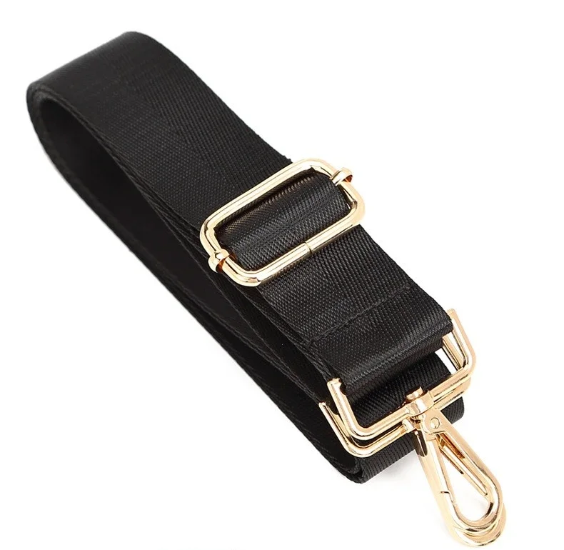 Adjustable Replacement Detachable Belt for Women Men Messenger Bags Handle Handbag Belt Fashion Black Nylon Shoulder Bag Strap