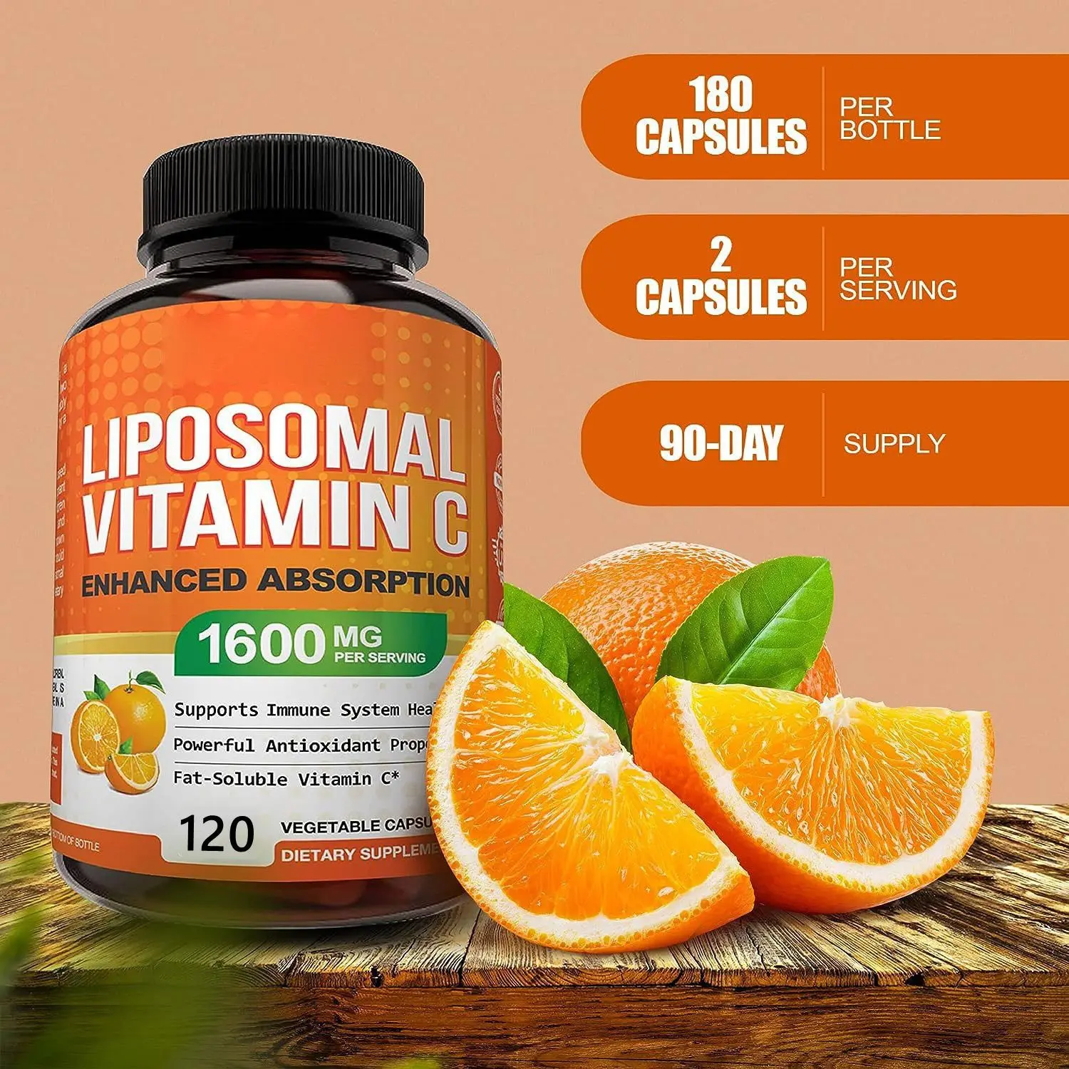 

Vitamin C capsules protect skin health, enhance resistance, promote collagen synthesis, and are a health food