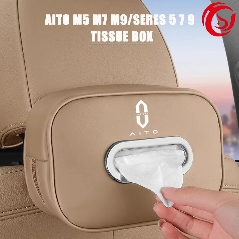 

For AITO M5 AITO M7 AITO M9 SERES 5 SERES 7 SERES 9 Car Tissue Box Package Hanging Drawer Car Interior Accessories