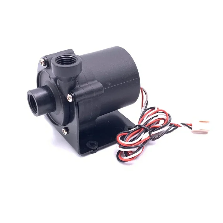 Inlet and outlet 2-point thread 12v DC water cooling pump with bracket, computer water cooling pump