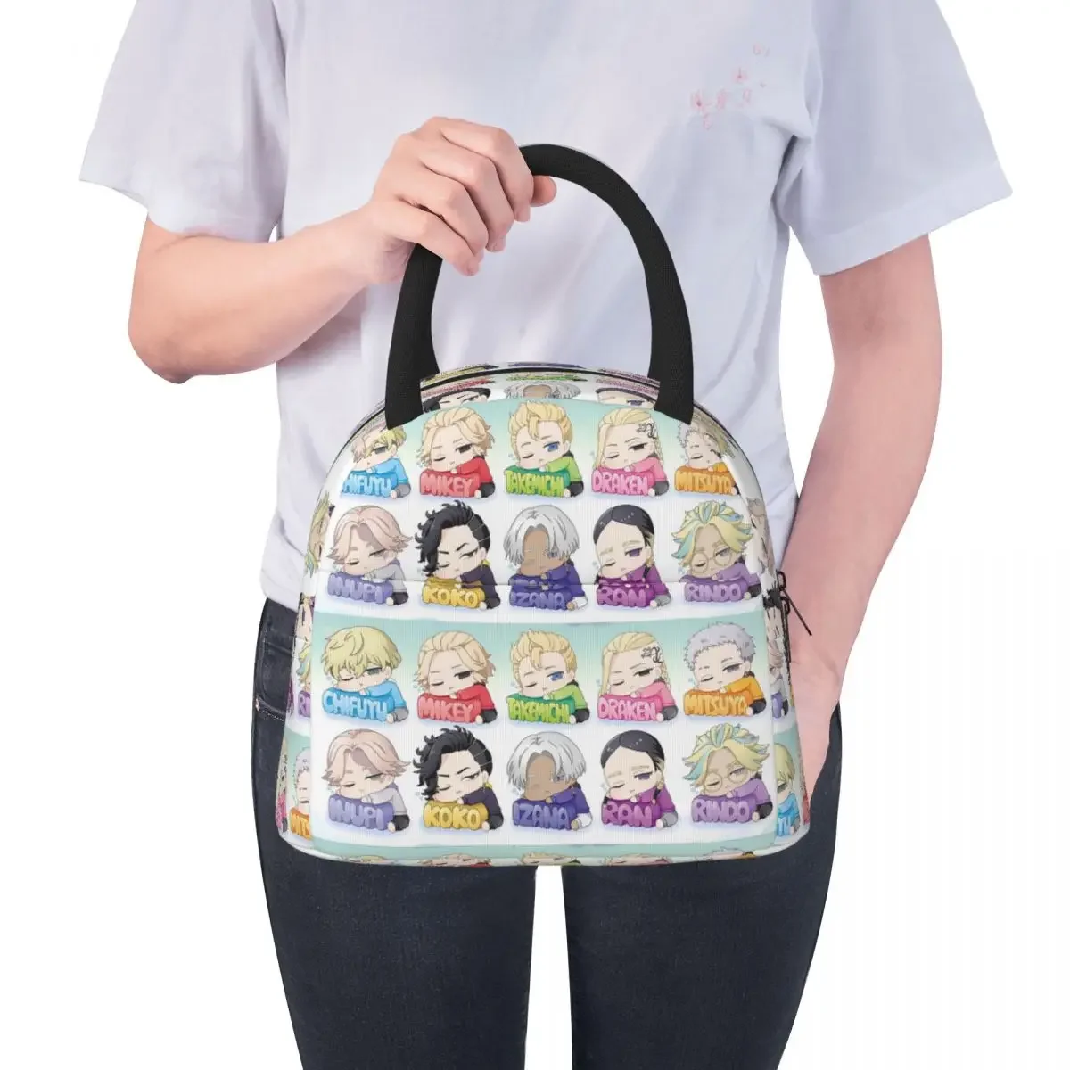 طوكيو المنتقمون أكياس الغداء معزول بينتو صندوق مقاوم للماء حقيبة الغداء قابلة لإعادة الاستخدام نزهة أكياس حقيبة حرارية للمرأة الأطفال مكتب