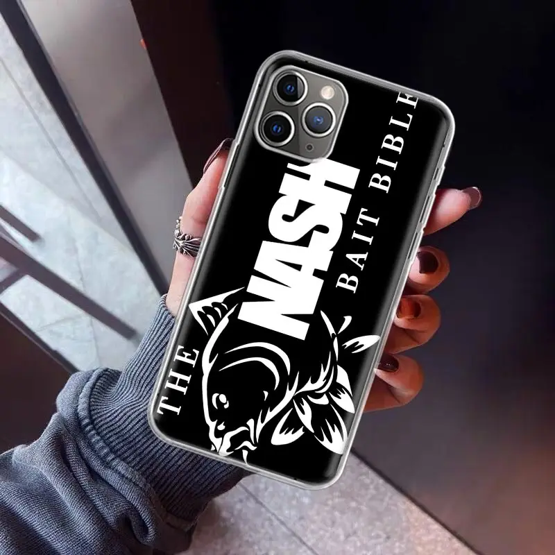 Nash Fishing Logo Phone Case For Apple iPhone 11 13 14 15 16 12 Pro Max SE X XR XS 7 8 Plus Pattern Soft TPU Back Cover 11 13 14