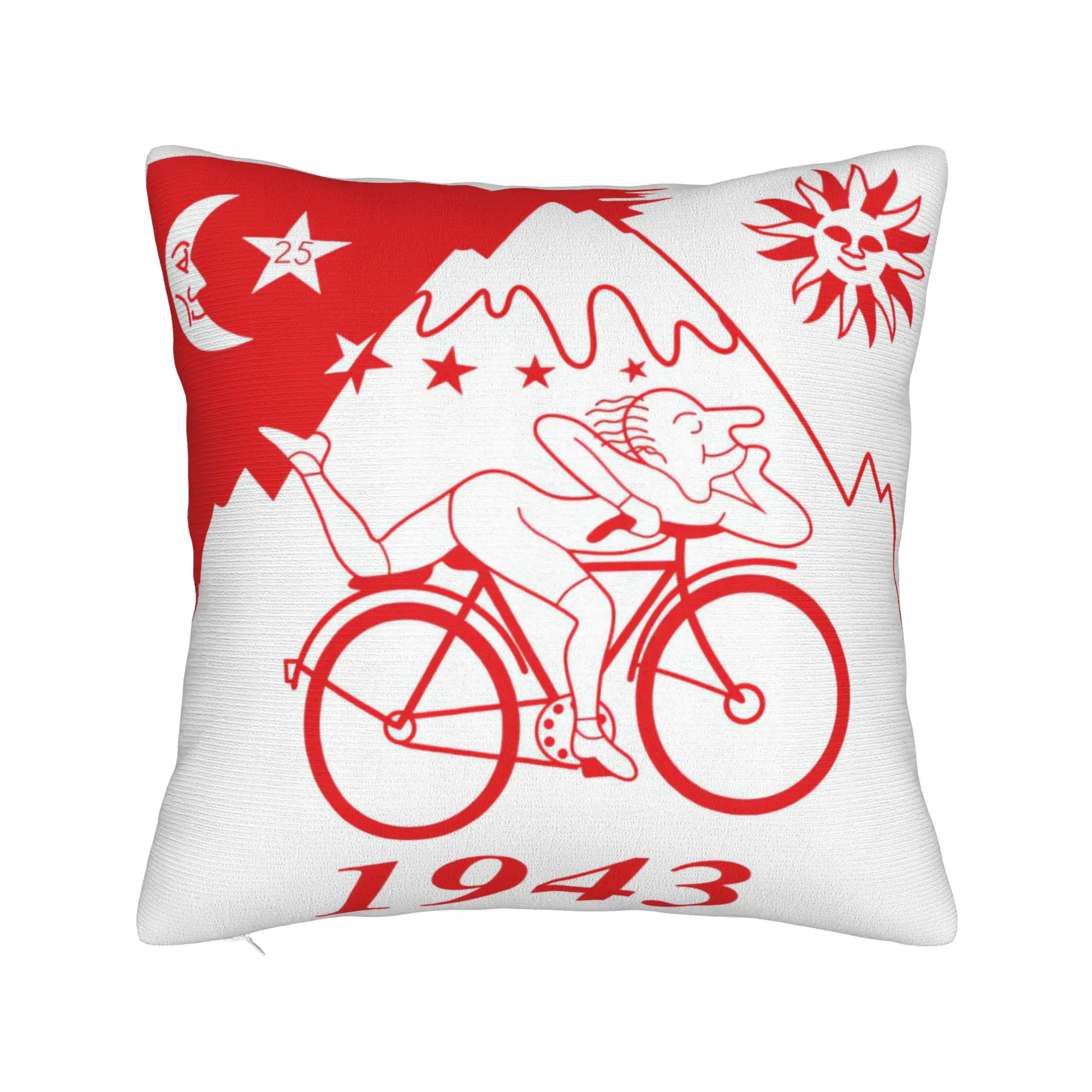 Albert Hoffman 1943 Blotter Pillow Case  Novelty Pillow Cover Square Pillowcases For Sofa Couch Bed Living Room