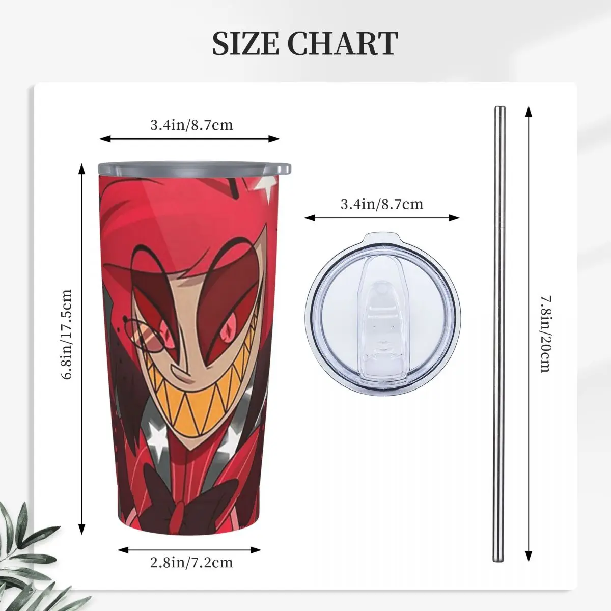 Alastor The Show Begins Stainless Steel Tumbler Vacuum Insulated Mug Thermal Cold Bottle Straws With Lid 20oz