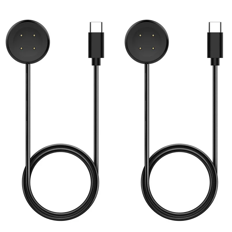 ABGN 2X Type-C สายชาร์จสําหรับ Google Pixel Watch 2, สายชาร์จแม่เหล็กสําหรับ Pixel Watch 2 smartwatch สีดํา