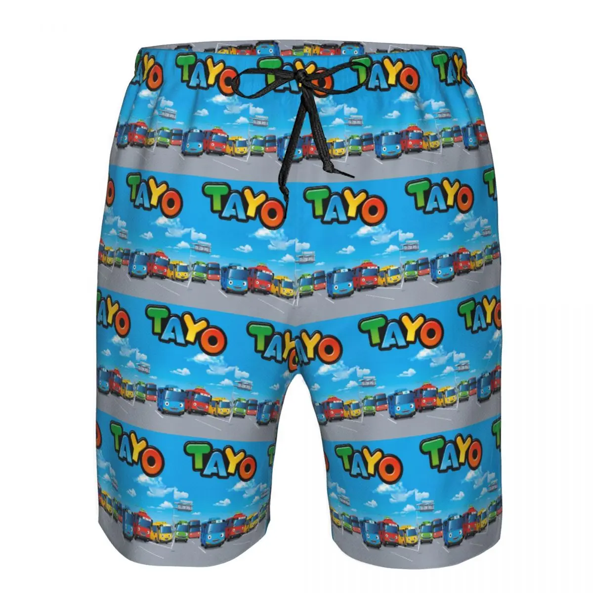Tayo The Little Bus Trunks Beach Board Shorts Casual Quick Dry Swim Summer Men Pants