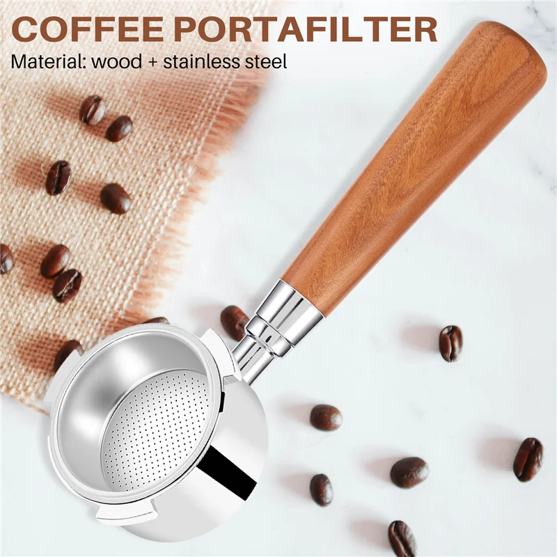 Портативный фильтр для эспрессо, 51 мм, для кофе Delonghi EC685 EC680, без дна, с чашей для кофейного порошка 51 мм, 2 шт.