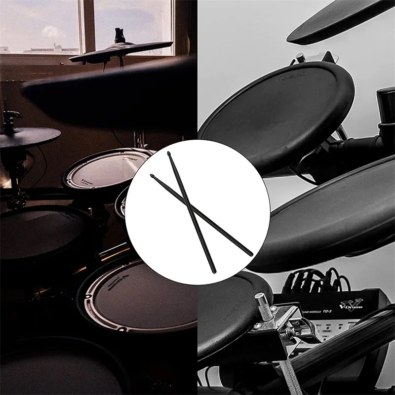 1 Pair 5A Nylon Drum Sticks Colourful Jazz Marching Drum ABS Drum Stick Percussion Instrument Parts Practice Accessories