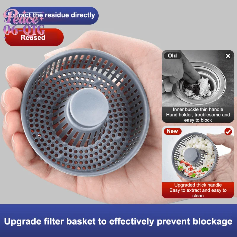 

Новые сетчатые фильтры для кухонной мойки с ручкой, сливная корзина для раковины, сетчатый фильтр из нержавеющей стали, фильтр для отходов, ловушка