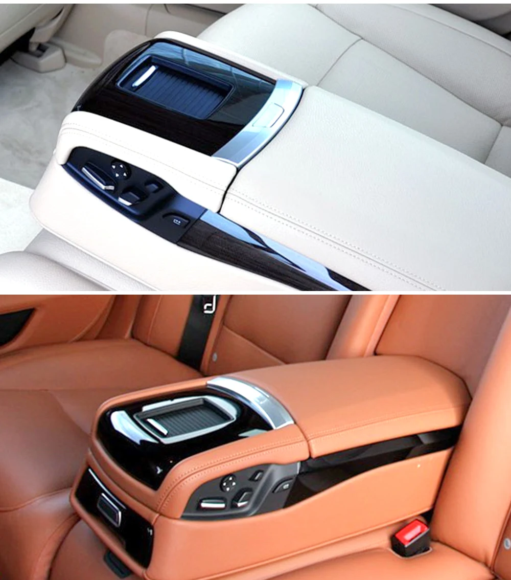 52207217530 Black Rear Center Console Cup Holder Roller Curtain Cover for BMW 7 Series F01 F02 F03 F04