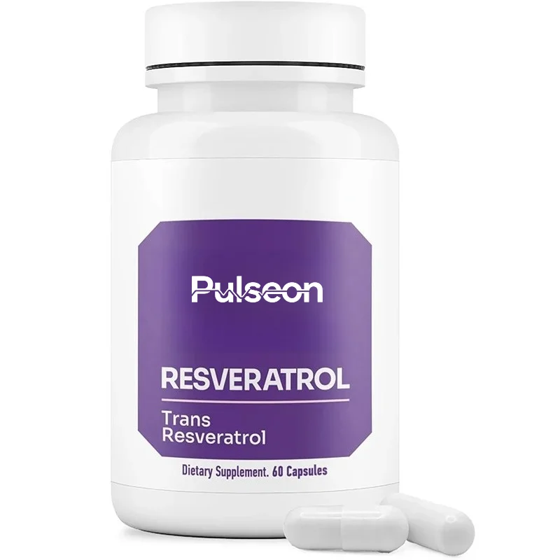 Trans Resveratrol Supplement - Over 98% Per 250mg, Antioxidant, Vegetarian, 60 Capsules
