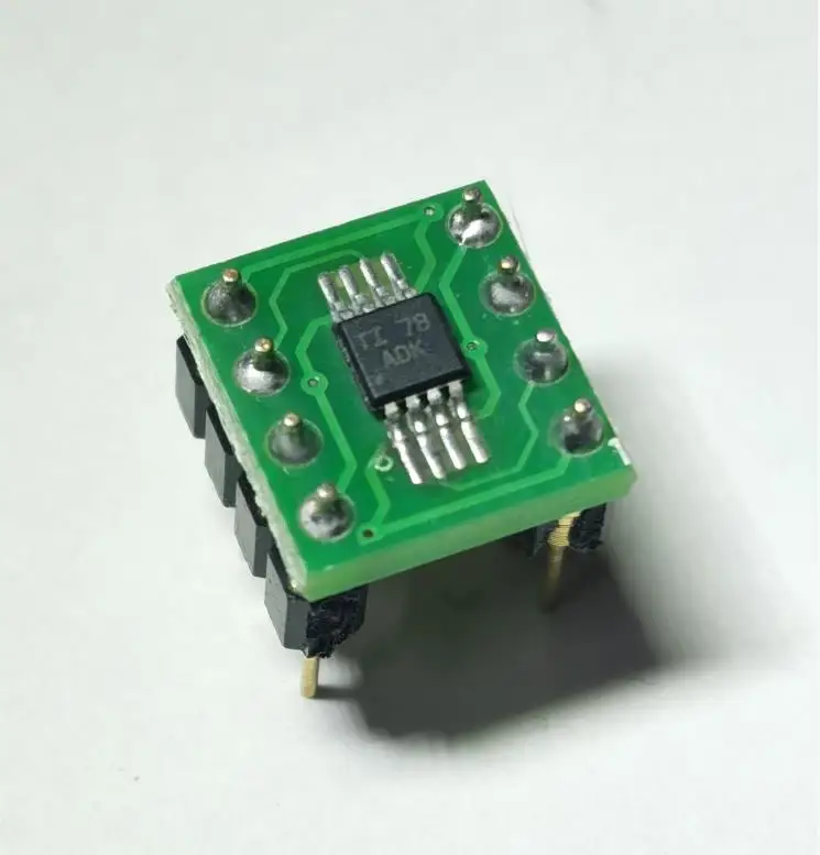ths4631 Original THS4631IDGNR (MSOP8 To DIP8) FET input single operational amplifier silk screen ADK