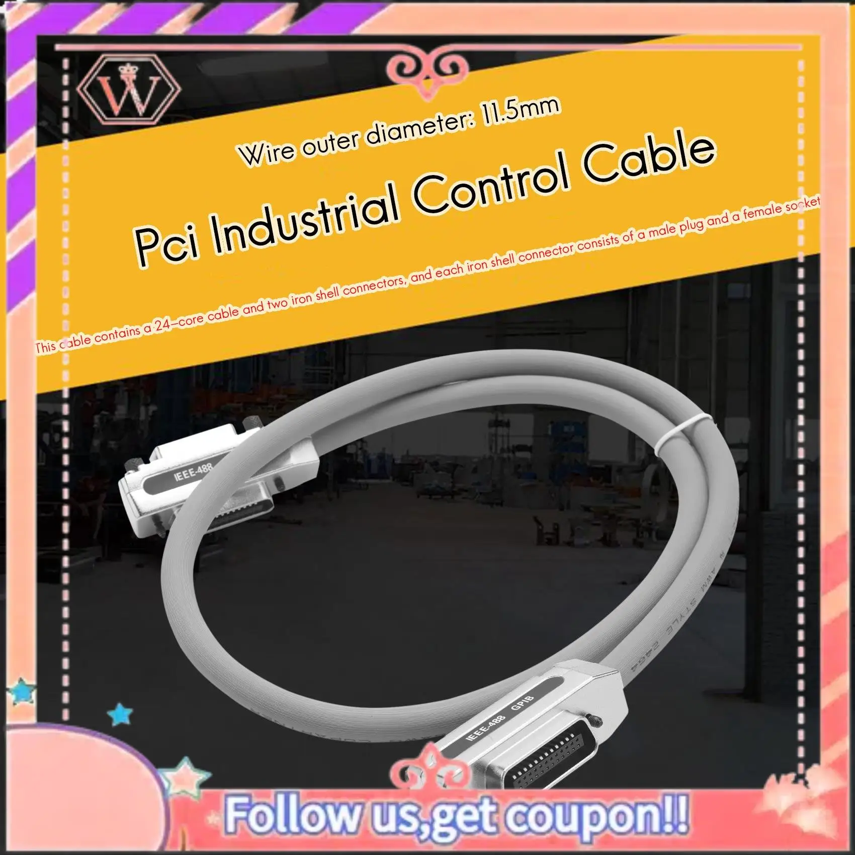

Upgraded IE488 Gpib Data Cable Industrial-Grade Communication Pci Industrial