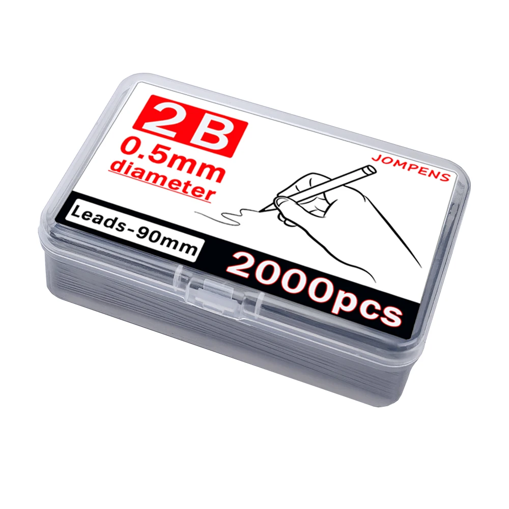 2000 Teile/schachtel Automatische Bleistift Austauschbare Mine Refill, 0,5/0,7mm 2B Mechanische Bleistiftminen Schule Skizzieren Schreiben Zubehör – Detail 8