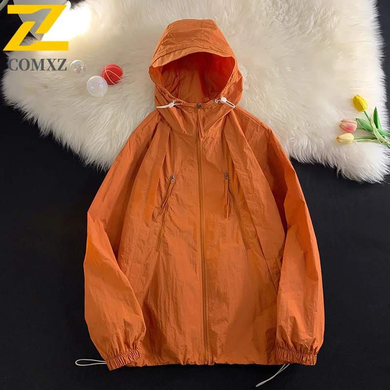 High Quality Men Sun Protection Jacket Summer Ice Silk Quick Drying Breathable Cycling Skin Jacket Outdoor Fishing Hiking Jacket