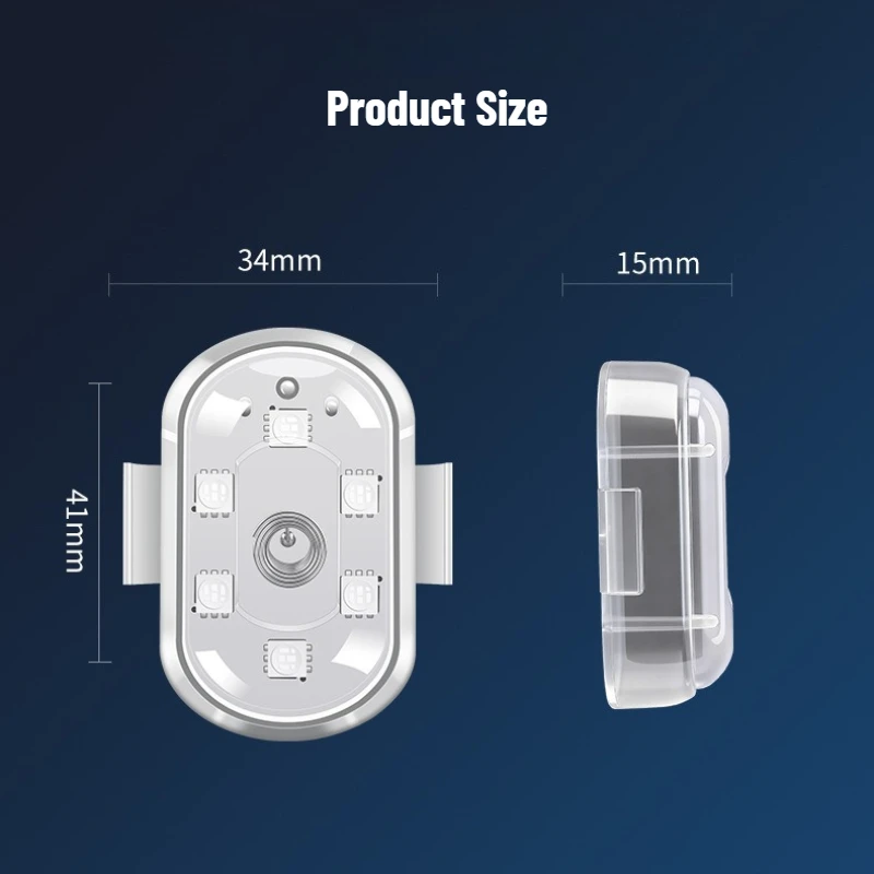 7 ألوان ضوء الملاحة اللاسلكية للطائرات، ضوء ستروب بدون طيار، مصباح تحذير مضاد للتصادم عالي الوضوح لسيارة الدراجات النارية #6