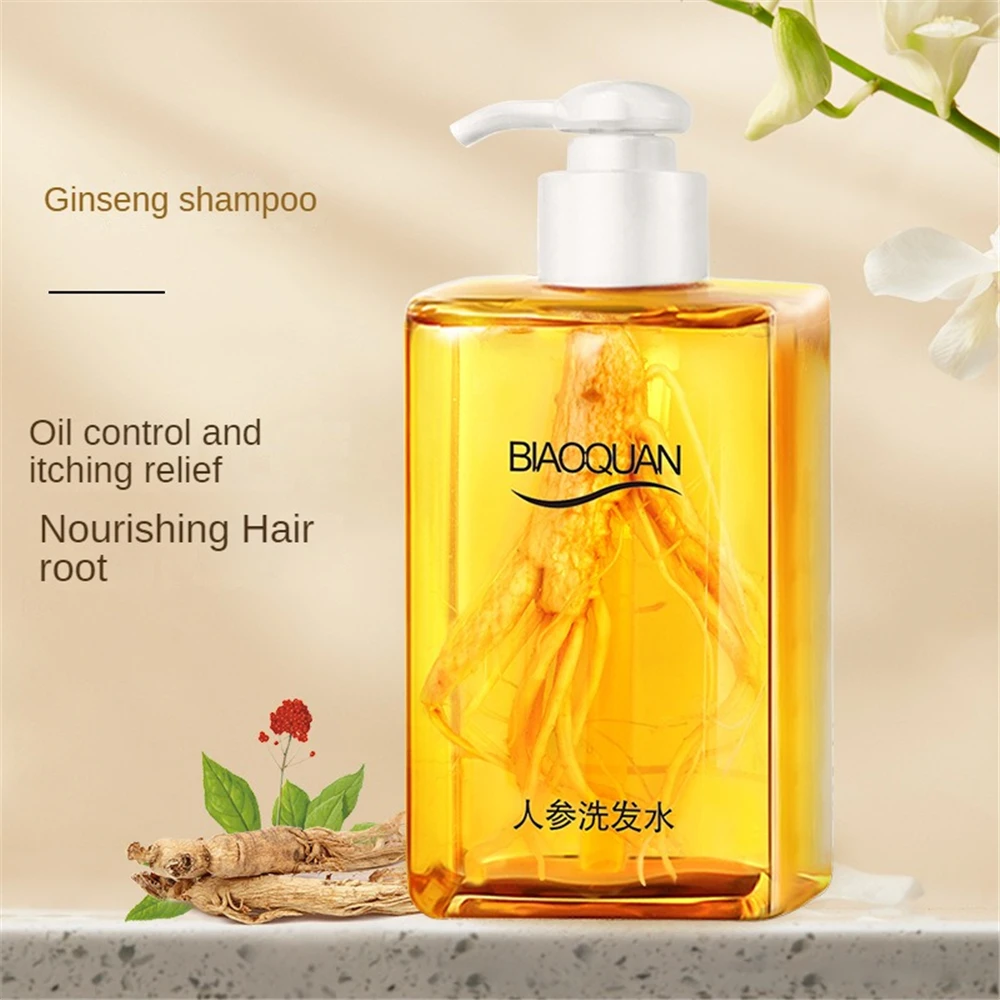 Ginseng Extract Hair Shampoo Oil Control Moisturizing Nourishing Anti Dandruff Prevent Hair Loss Professional Hair Care 300ML
