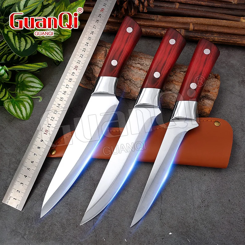 

Kitchen Knife Utility Knife Meat Cleaver Stainless Steel Chef Boning Knife ABS Handle Butcher Knife Fishing Knife Cooking Tools