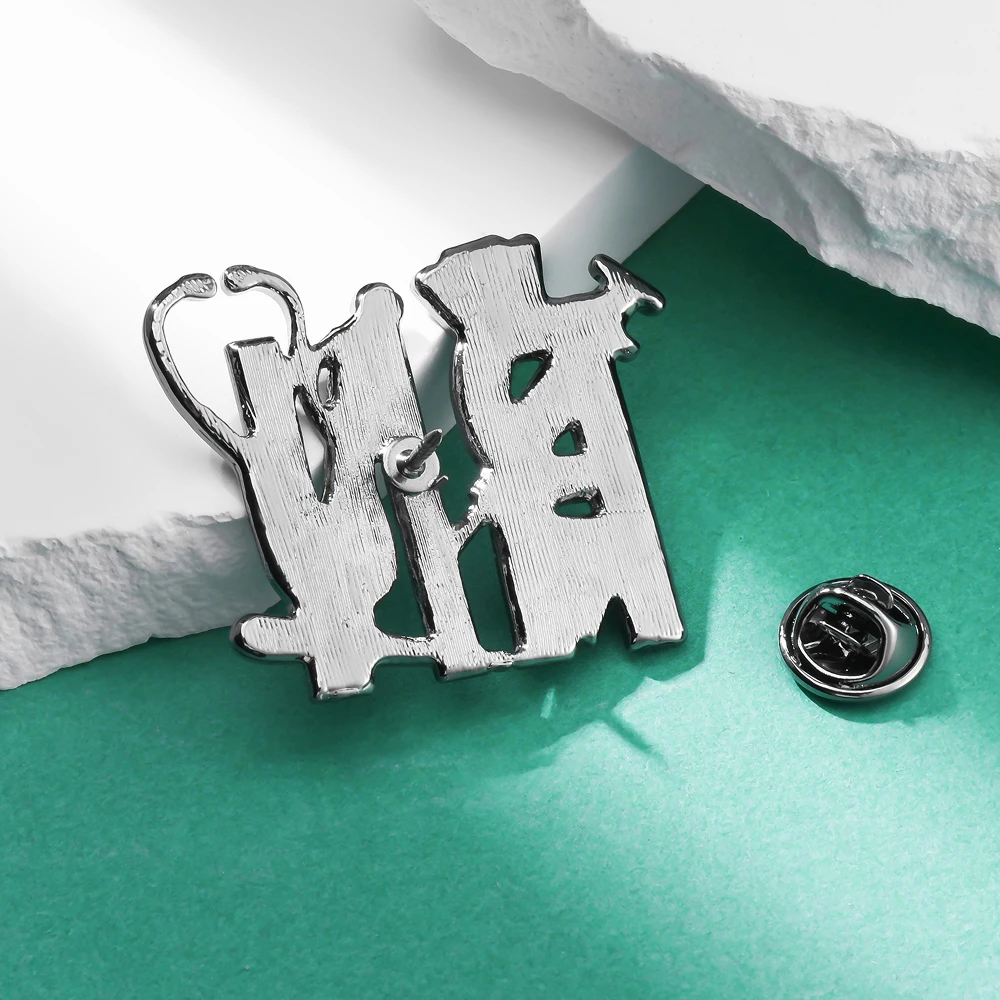 Medical Brooch Letters \