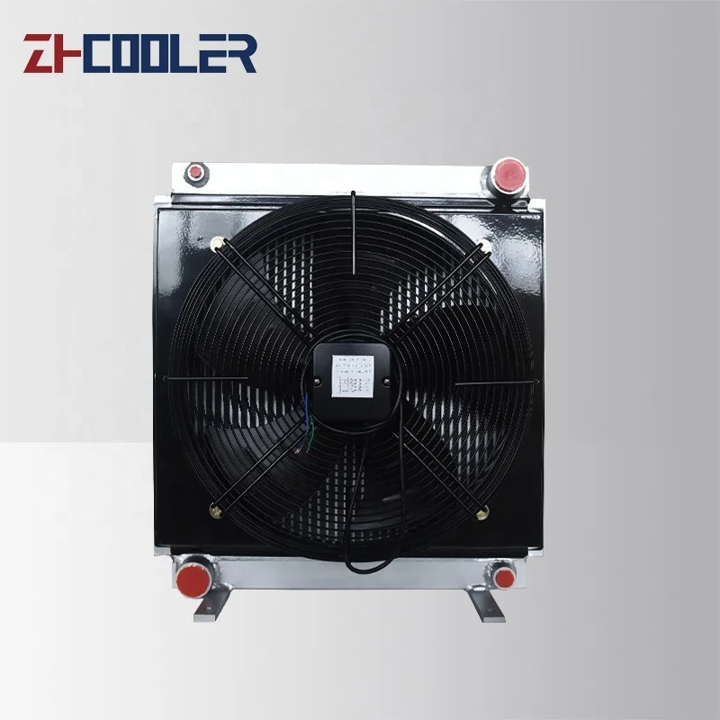 Industrial 12V DC Oil Cooler | High Efficiency Air-Water Heat Exchanger | 30-100L/Min Flow Capacity