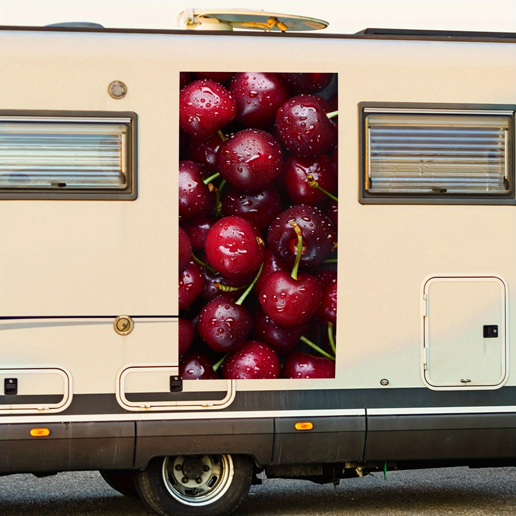 

Cherrys автодом наклейка на дверь автомобиля ПВХ самоводонепроницаемая палка яркие авто внешние аксессуары декор защитный подарок для любителя автомобиля