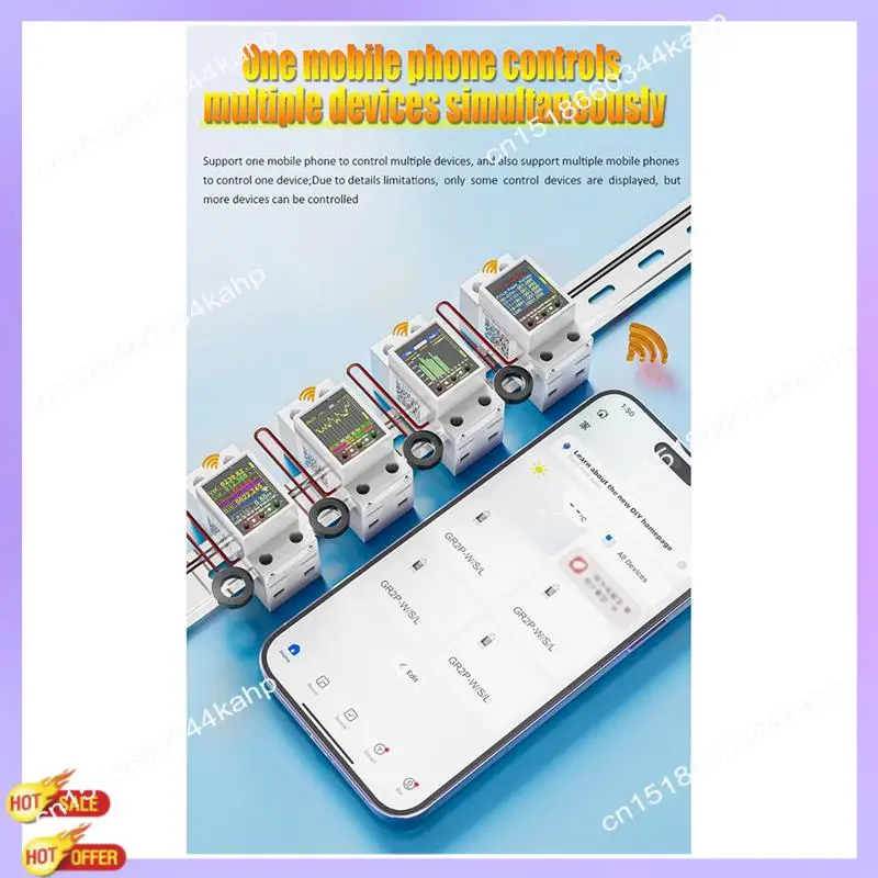 

CLCU GR2PWSL Умный счетчик электроэнергии Ток Напряжение Кривая Защитный переключатель от утечки Измеритель потребления электроэнергии