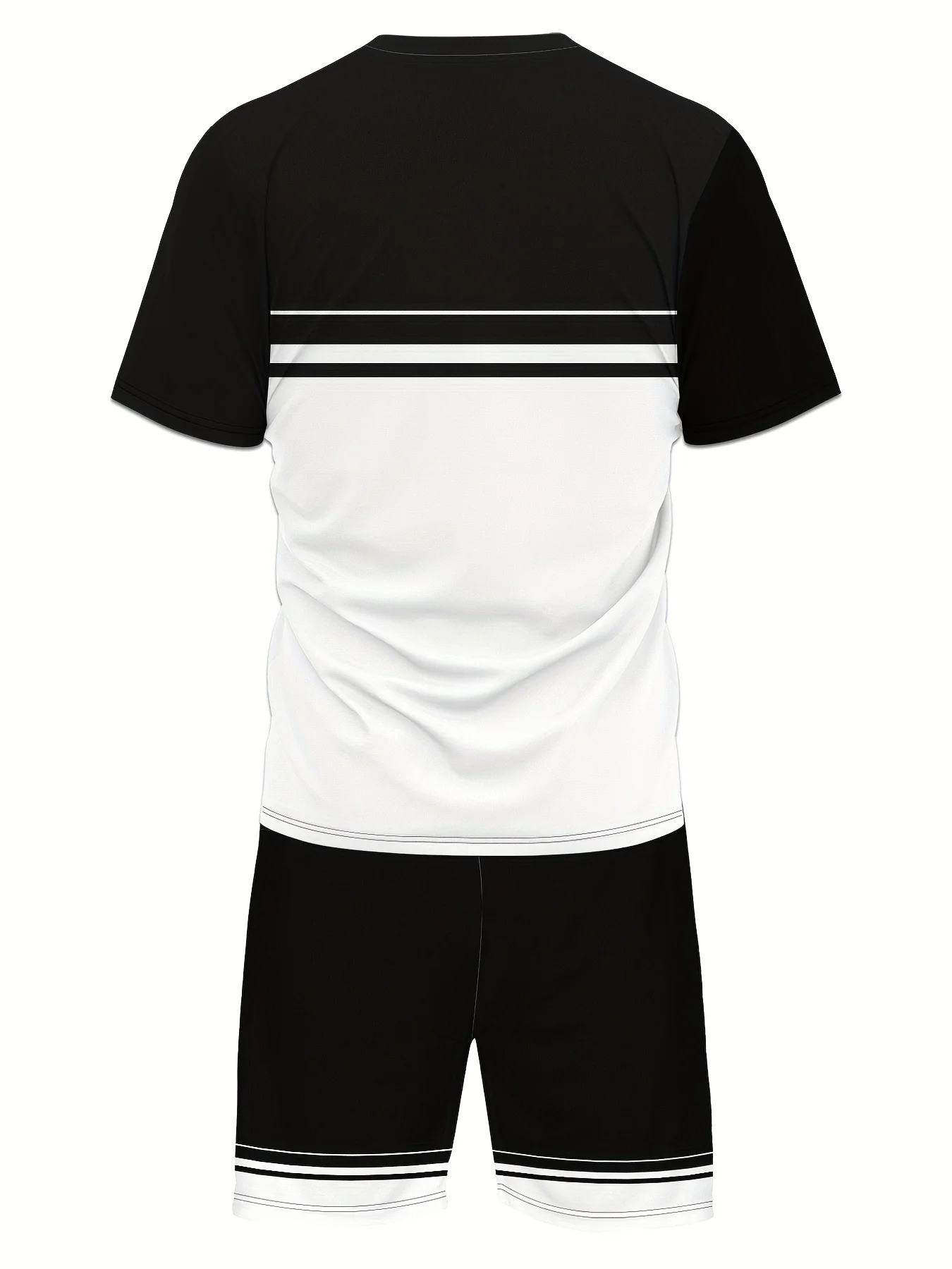 Summer Men's Round Neck Fashionable Casual Short Sleeved Shorts 3D Printed Set Comfortable Throughout The Four Seasons