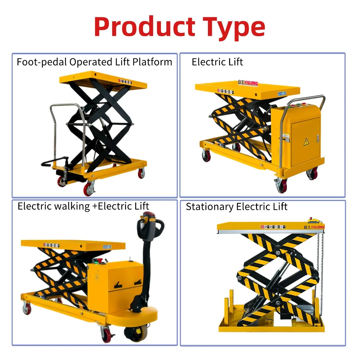 2026-500kg Manual Scissor Lift Platform, Adjustable Hydraulic Lift Platform, Mobile Electric Small Model,Factory Direct Sales