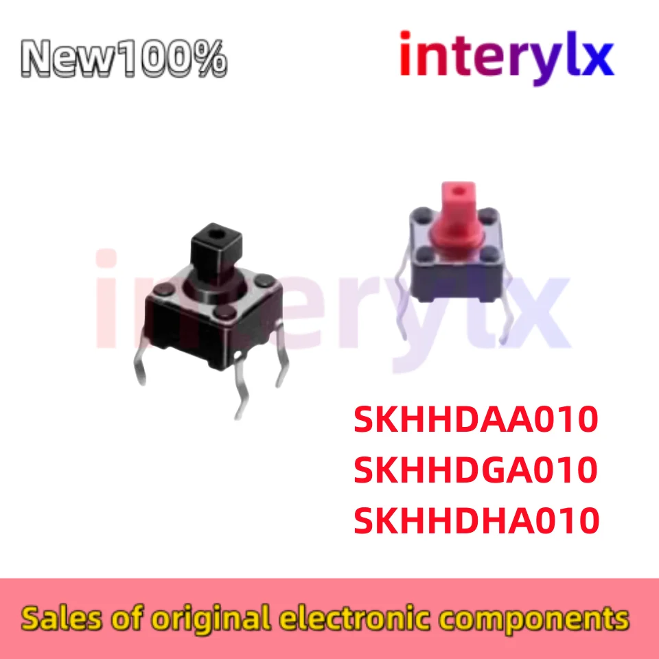 10Pcs/Lot Original SKHHDAA010 SKHHDGA010 SKHHDHA010 Touch switch 6*6*7.3 Red head black head