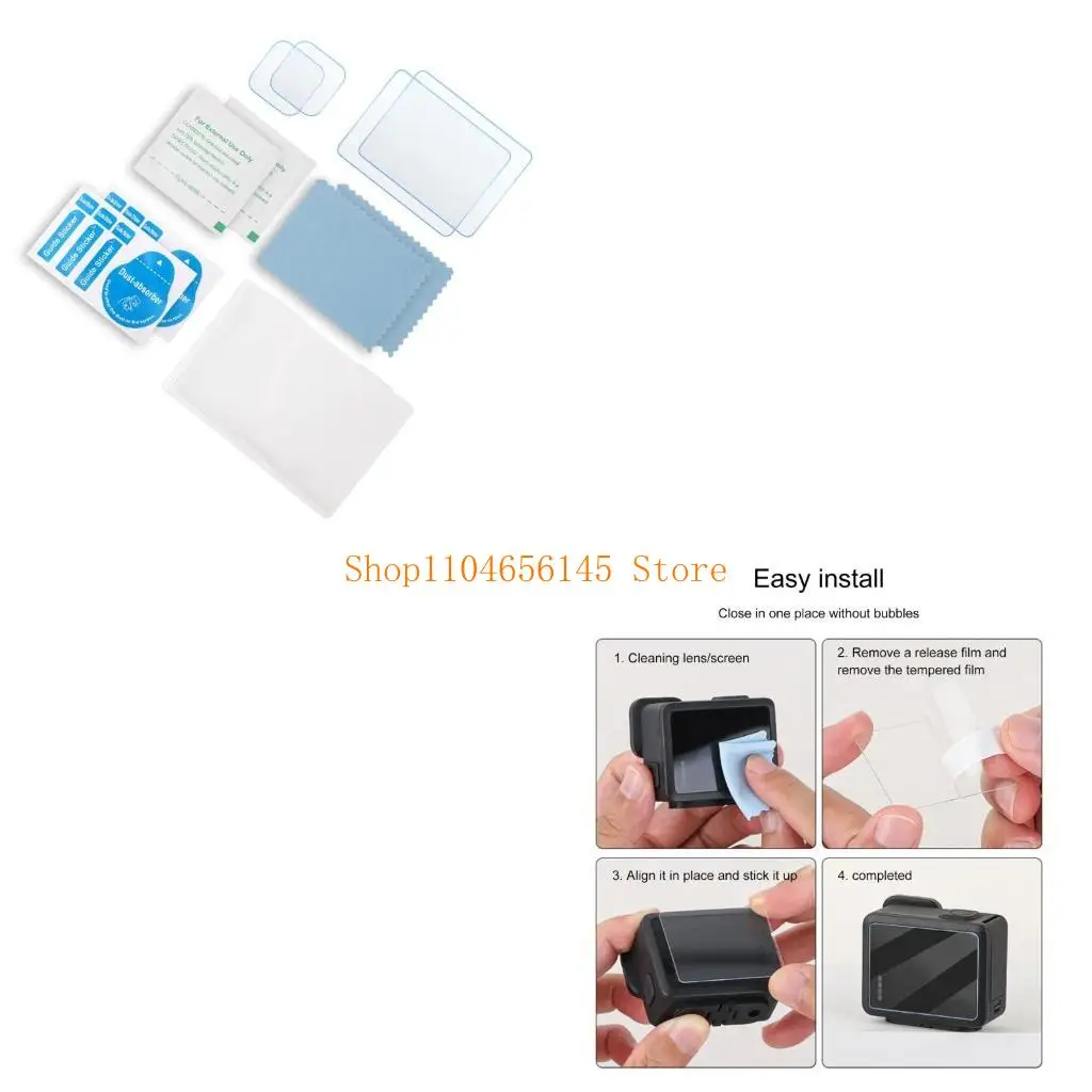 5asd Protective Tempered Glass Film Screen Protector For Sports Camera Clear and Scratches Resistant