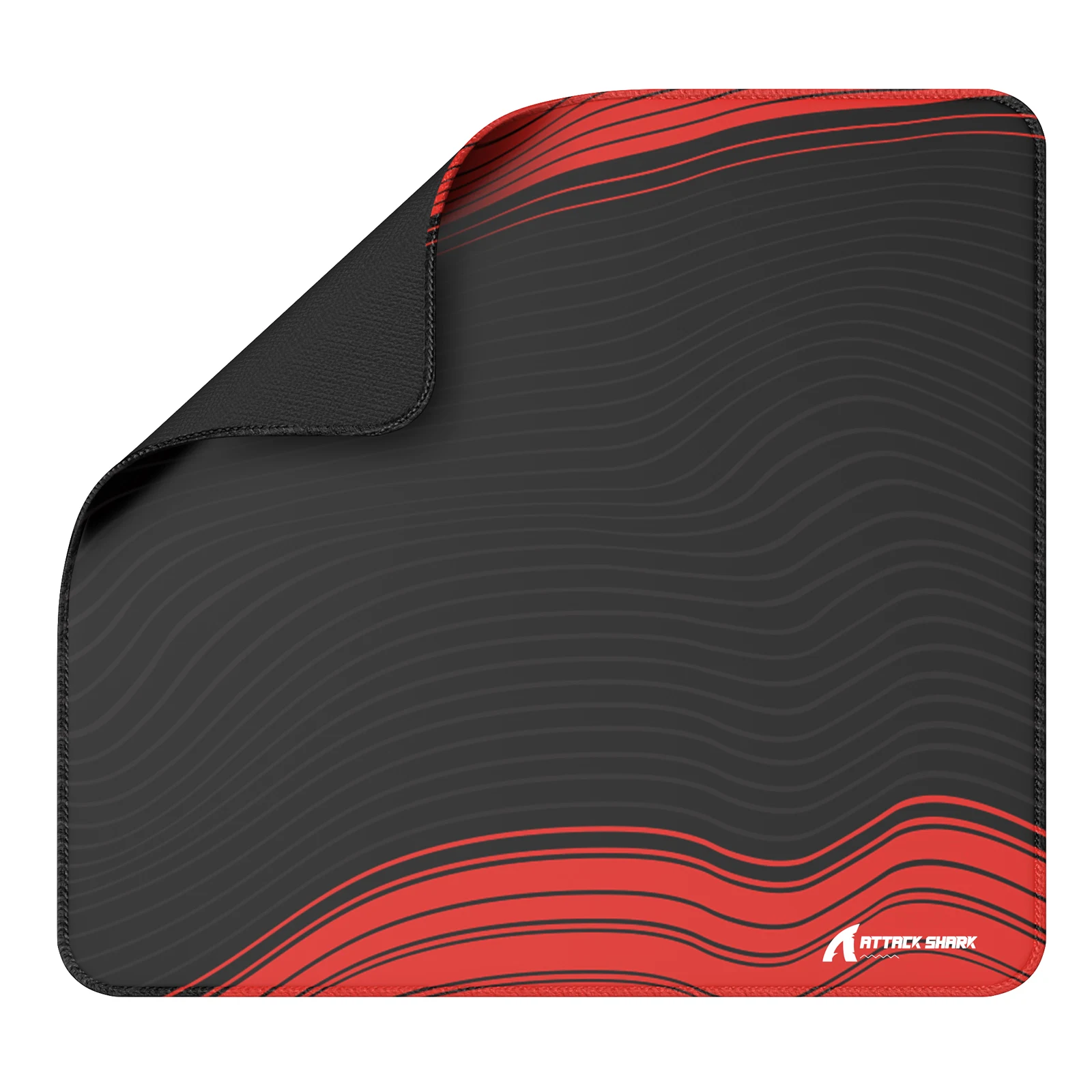 Mousepad grande para jogos Attack Shark eSport, superfície lisa texturizada, base de borracha antiderrapante, costura de borda anti-raque, 450x400x4mm