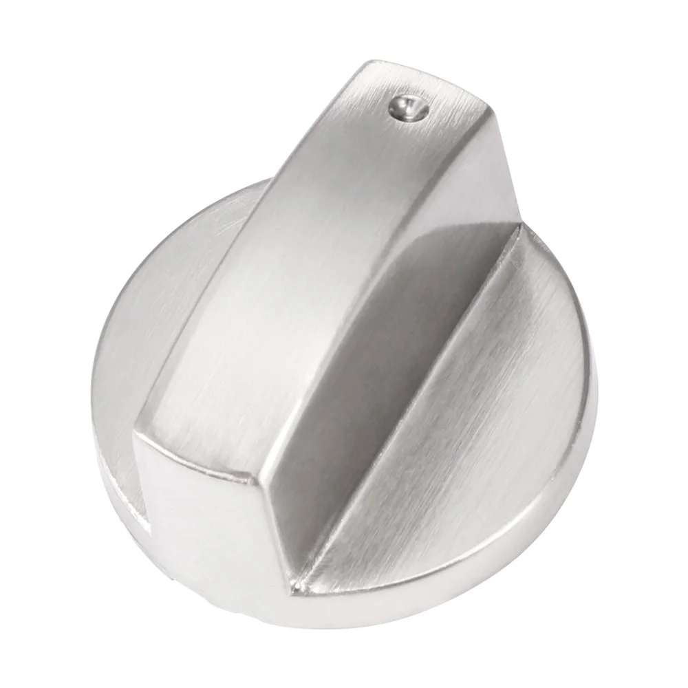 Gas Stove Knob Silver Zinc Alloy Cooker Switch Cooker Button Part Cooker Accessory for Home Gas Stove with 8mm/0.31inch AxisHole