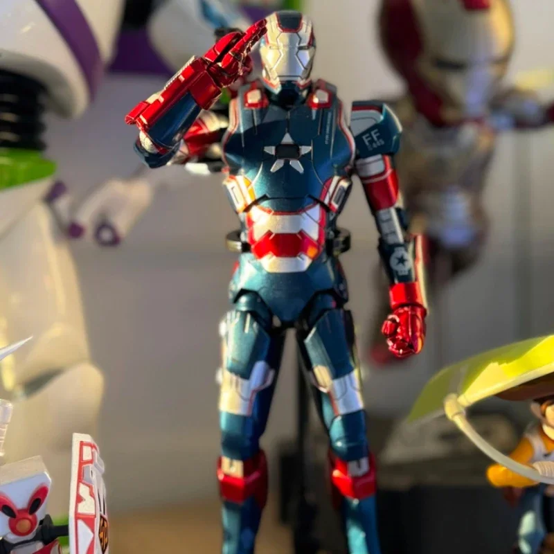 Originele ZD Toys Iron Man Patriot 1.0 Serie Anime Action Figure Beweegbare Iron Man Model Poppen Desktop Ornament Collectie Cadeau