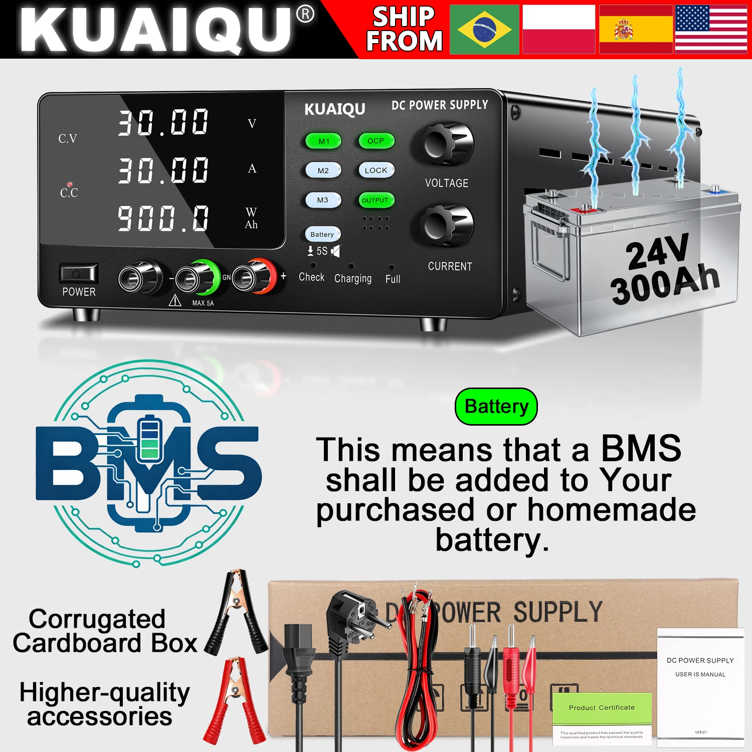 High Power 60V 20A Bench Power Supply - 15V 30V 60V DC Güç Kaynağı