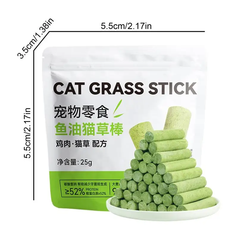 Cat Chew Toy for Teeth Cleaning Outdoor Cat Grass Snack Stick Teething Cleaning Chew Stick Hairball Removal Cat Grass Chewing