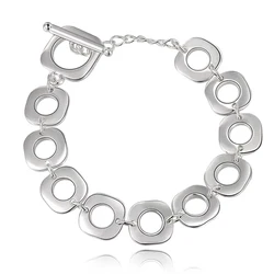 fashion design 925 Sterling Silver Bracelets for women Men Jewelry high quality factory price popular Gifts