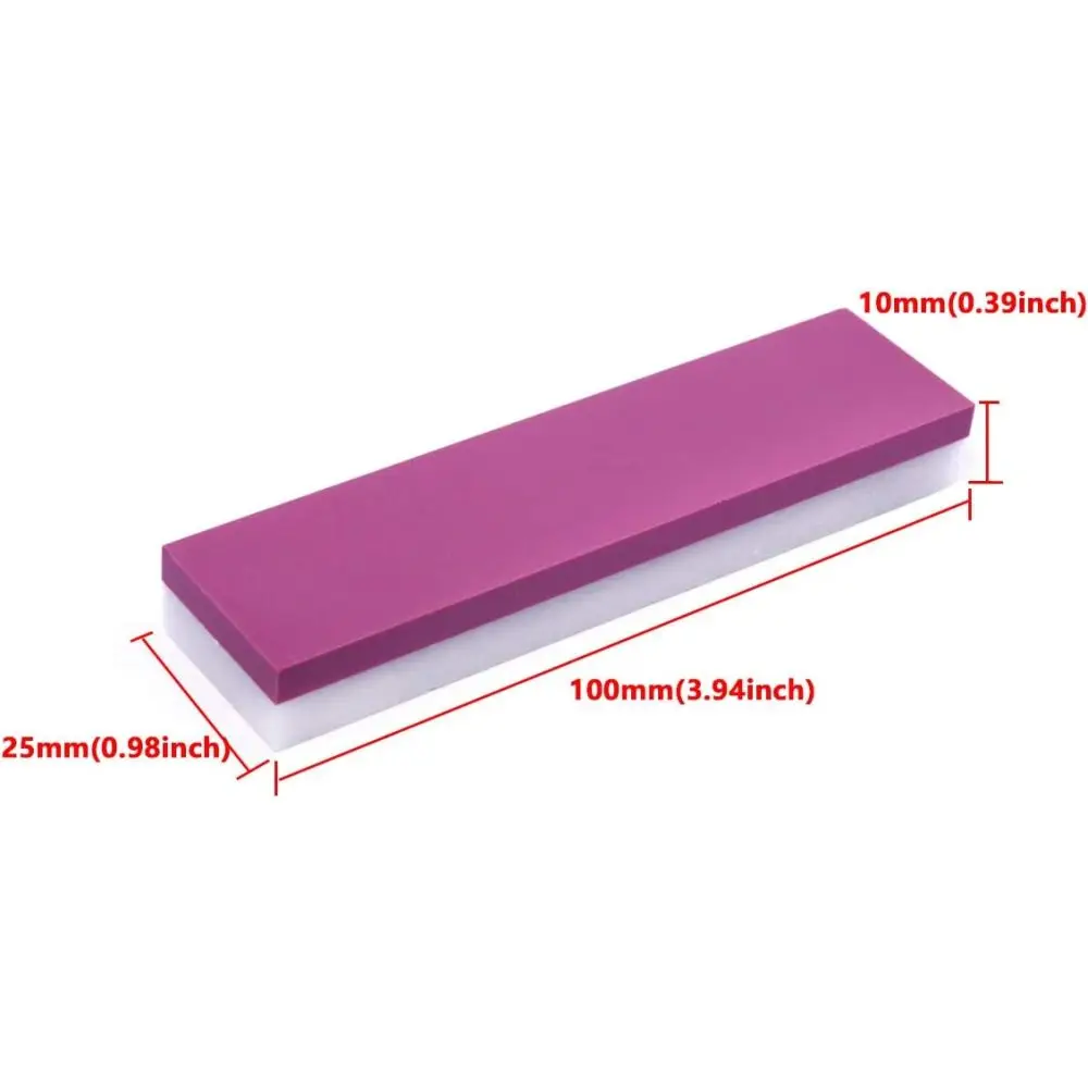 Double-Sided Sharpening Stone, 1pc White and Red Ruby Knife Sharpener Stone,3000/8000 Grit Mini Whetstone Oilstone