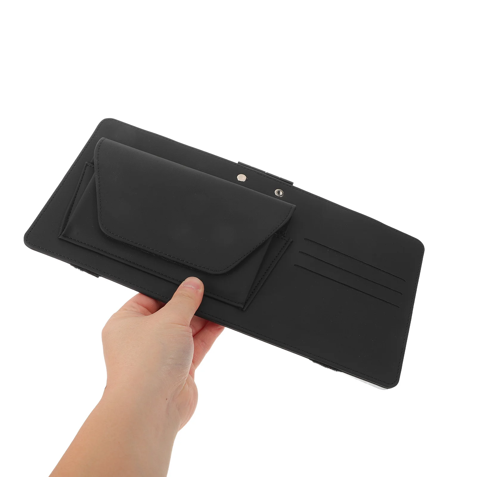 

Car Visor Sunglasses Holder Black With Card Pocket Eyeglass Case For Vehicle Auto Accessories Storage Pouch Car Visor Organizer