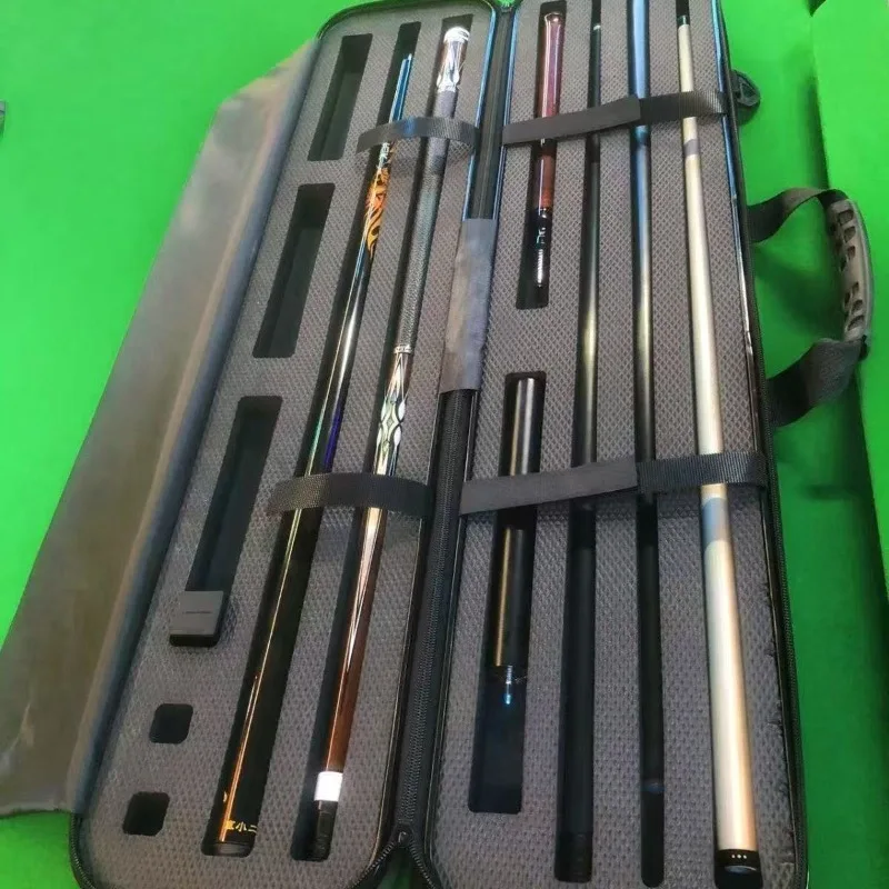 With Combination Lock Holds 3 Break Jump Cues 3 Playing Cues Black Billiard Storage 9 Ball Pool Cue Case 2 Piece Cue Box