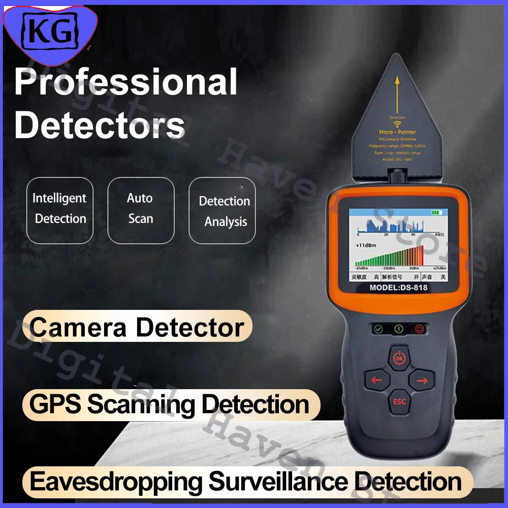 Professional GPS Tracket Detector Anti Spy Hidden Camera GSM Wiretap Sound Spy Gadgets Devices GPS and WiFi Analyzer Detector