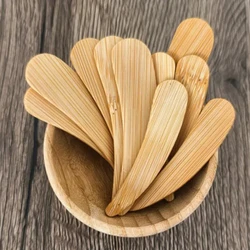 Mini Mask Spatula Disposable Curved Scoop Makeup Mask Cream 100% Biodegradable Stick Bamboo Cosmetic Spatulas