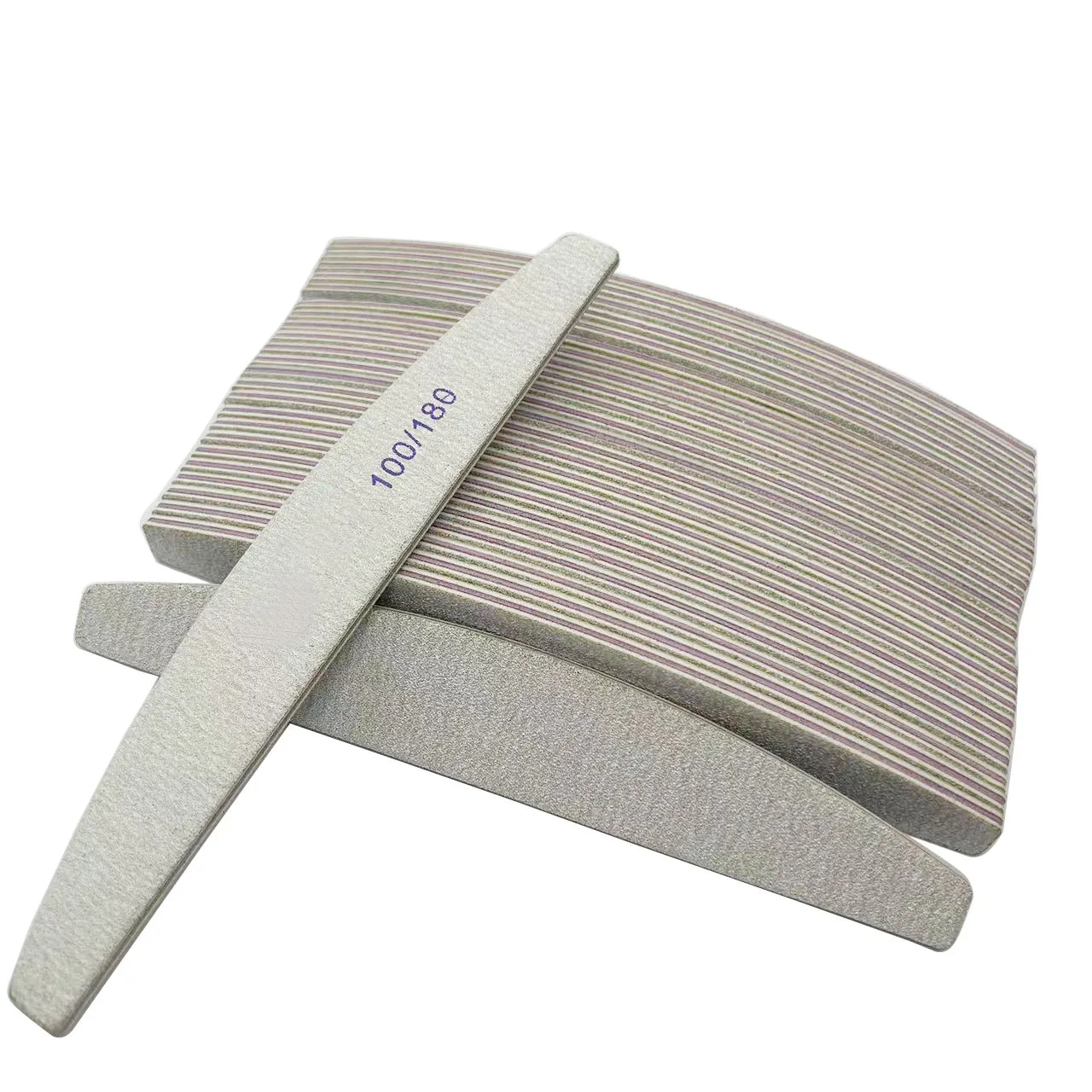 50 pcs/lot  professional  nail file 100/180 EVA emery board  nail art tool halfmoon shape nail file