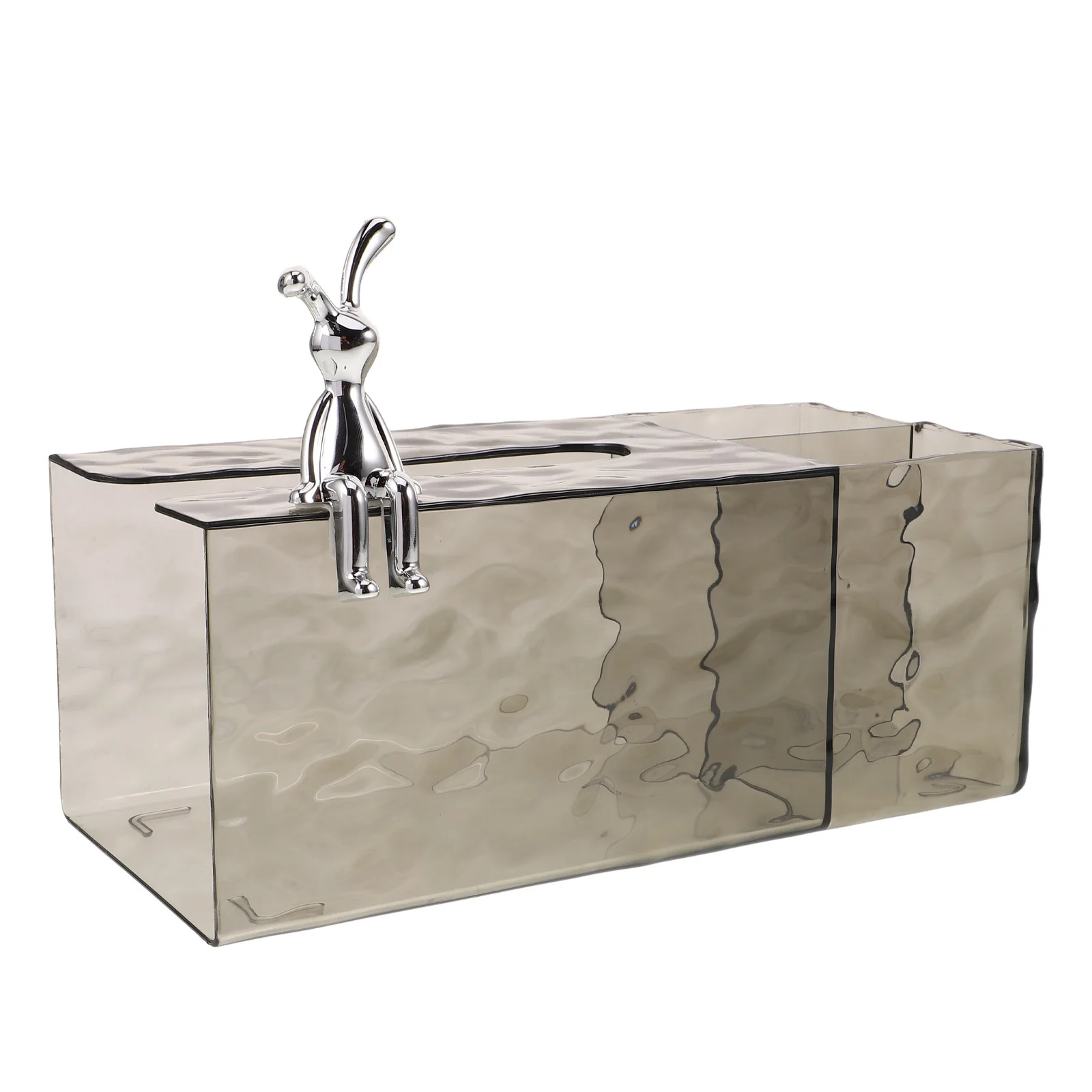 

Stylish Rectangular Tissue Box Cover Pet Material Multi Storage Remote Holder for Living Room Decorative Tissue Cube Box