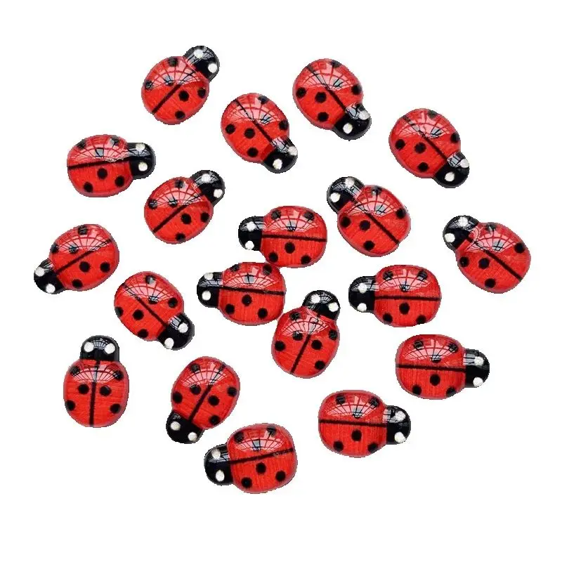 40Pcs New Resin Cute Mini Insects Flat Back Cabochon Scrapbooking Hair Bow Center Embellishments DIY Accessories F8