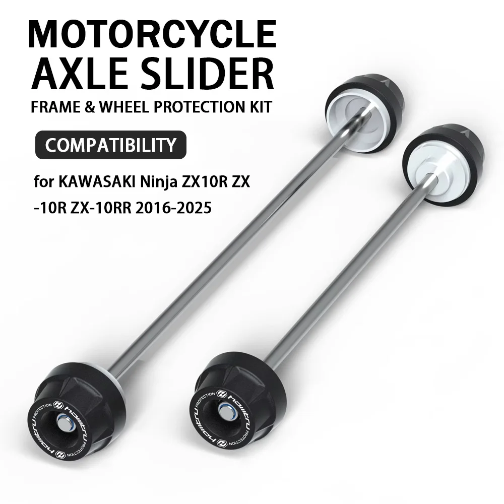 Front Rear Wheel Spindle Crash Ball for KAWASAKI Ninja ZX10R ZX-10RR 2016-2025 Wheel Hub End Caps Mod Accessories Fit