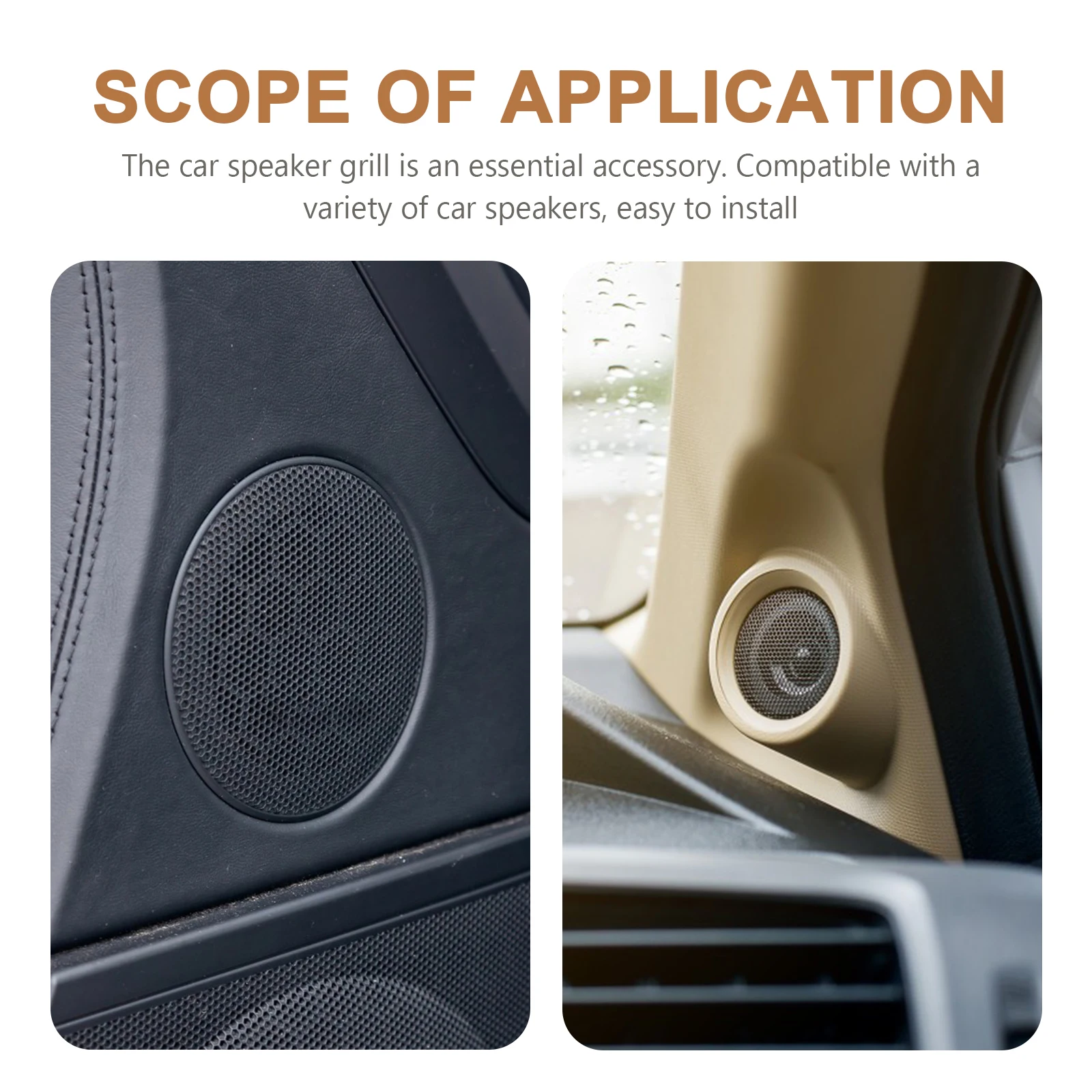 

2Pcs Durable 4 Inch Square Speaker Covers Car Subwoofer Grill Mesh Protector Accessories Stylish Interior Upgrade