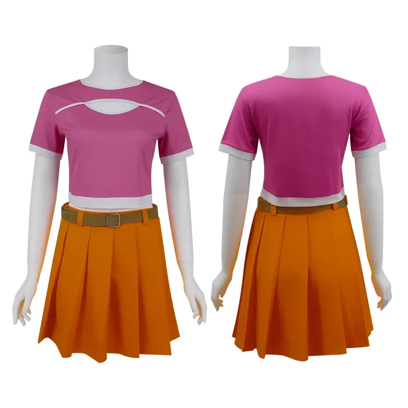 زي تنكري لفيلم نامي للنساء ، زي موحد للكبار ، تنورة حركة حية ، قميص ، بدلات كاملة ، هالوين ، أزياء حفلات كرنفال